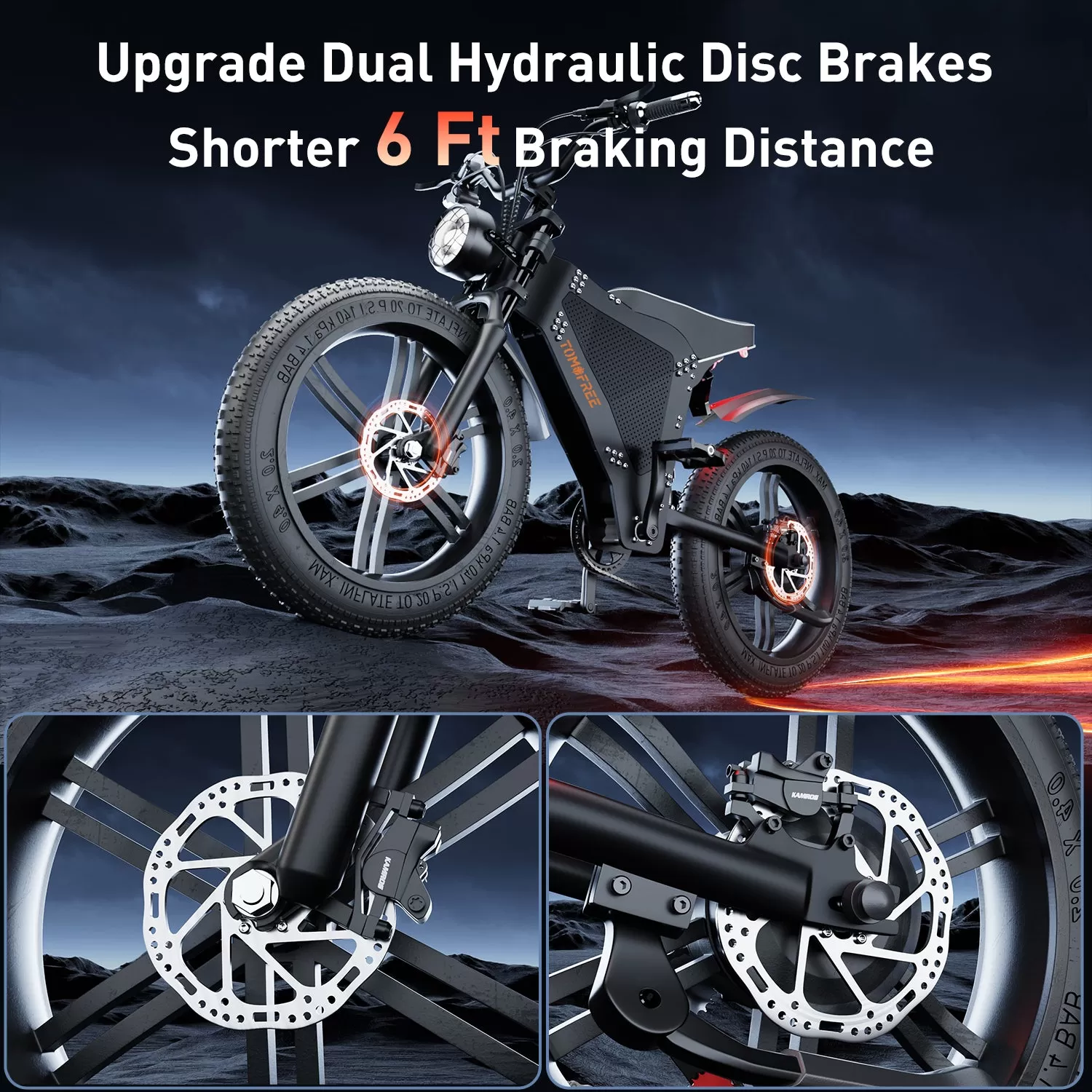 E-Bike TK200 Electric Bike 48V 1200W Motor 20Ah Battery with 20