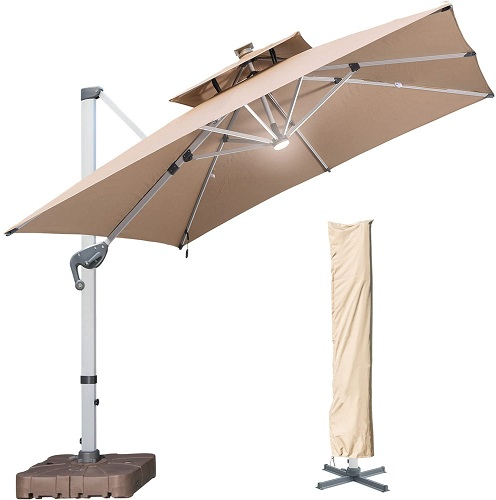 ⚡Clearance Sale☔Solar-powered LED parasol