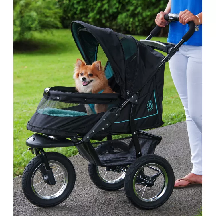 Pet Gear No-Zip NV Pet Stroller for Cats/Dogs, Easy Entry, Gel-Filled Tires, Plush Pad, Cover Incl.