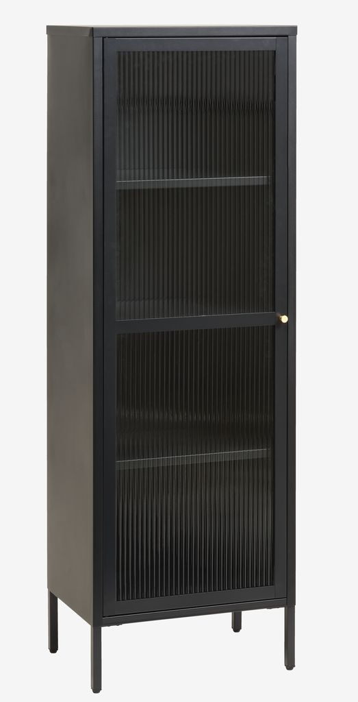 Display cabinet HOPTRUP 1 door black steel