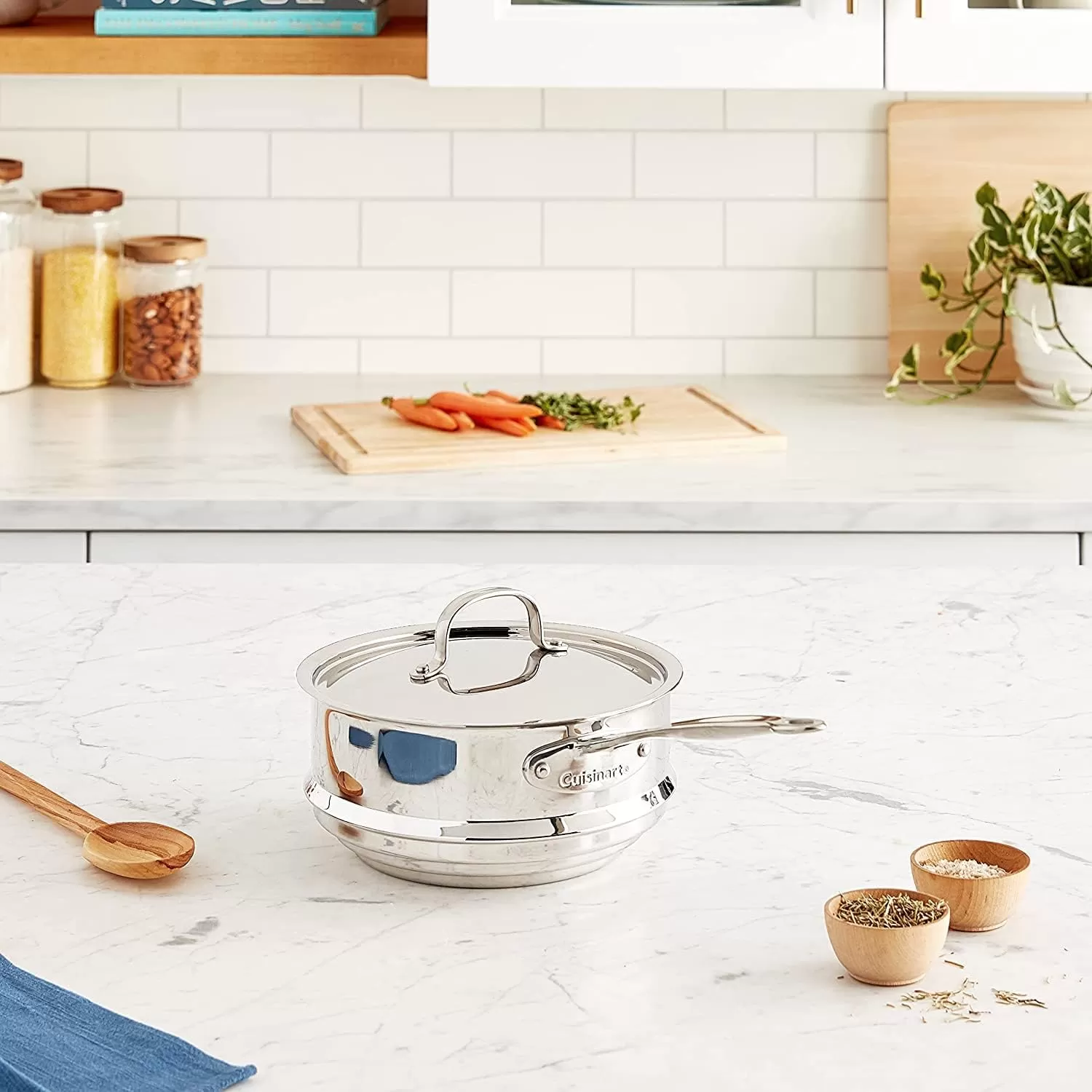 Stainless Steel 17-Piece Set Chef's-Classic-Stainless-Cookware-Collection