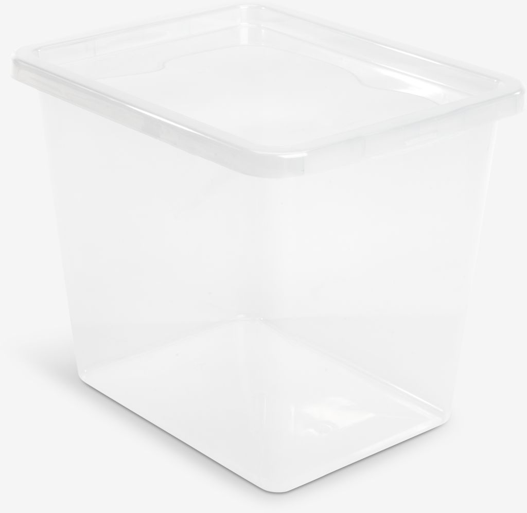 Storage box BASIC BOX 31L w/lid transparent