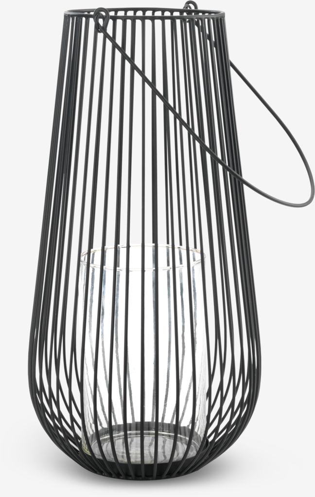 Lantern MELIAS D24xH46cm black