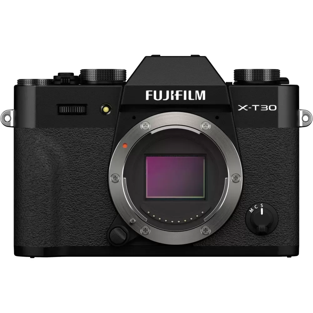 FUJIFILM X-T30 II Mirrorless Digital Camera | Body Only, Black + Cleaning Kit + Memory Card and Case + Screen Protectors + Camera Case + Memory Card Reader + Lens Cap Keeper + Spare Battery and Charger+ Corel Photo Bundle+ Flash w/ Bracket Bundle