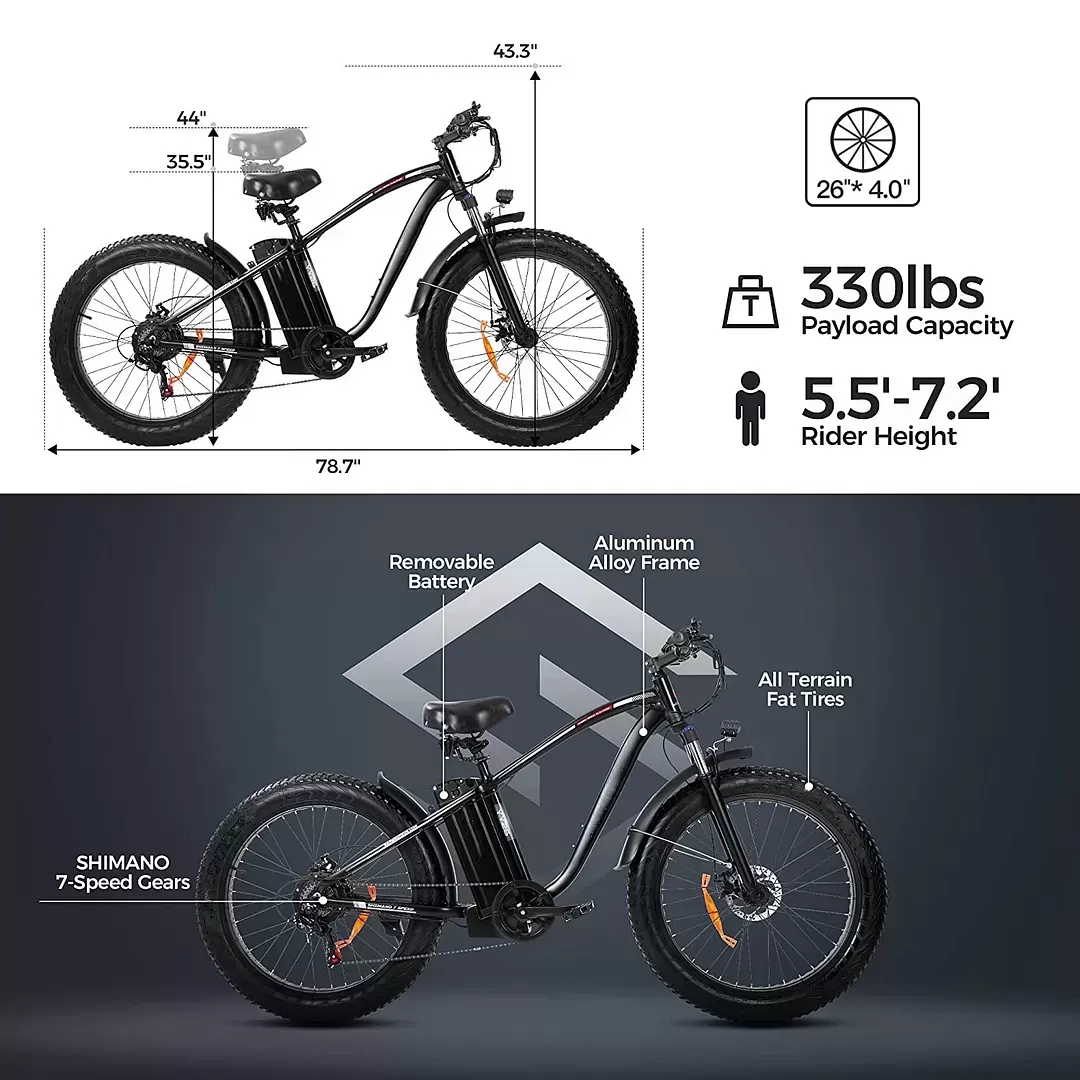 🔥Clearance Sale🔥✨Outdoor electric bike with 48V / 15Ah lithium battery✨
