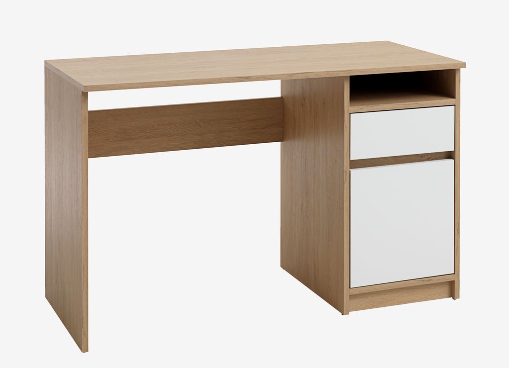Desk BILLUND 54x120 oak colour/white